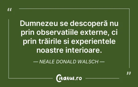 Dumnezeu se descoperă nu prin observaț... Dumnezeu se descoperă nu prin observaț...