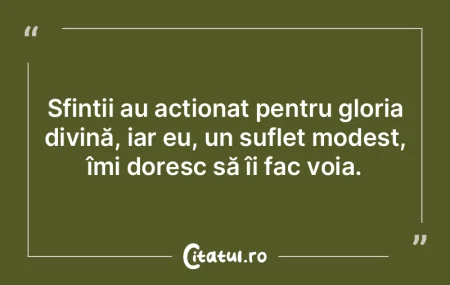 Sfinții au acționat pentru gloria divi... Sfinții au acționat pentru gloria divi...