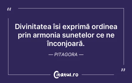 Divinitatea își exprimă ordinea prin ... Divinitatea își exprimă ordinea prin ...