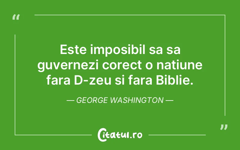 Citat George Washington - citate crestine