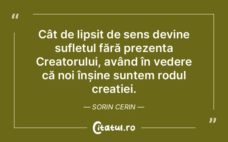 Citat Sorin Cerin - citate crestine