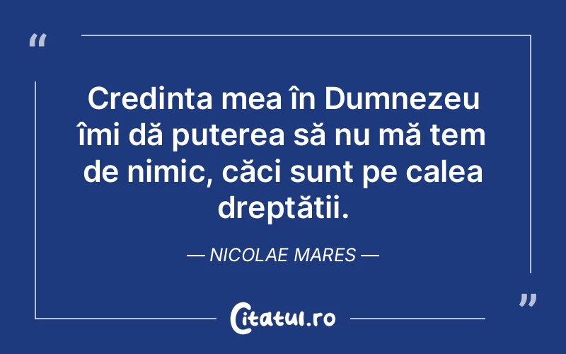 Citat Nicolae Mares - citate crestine