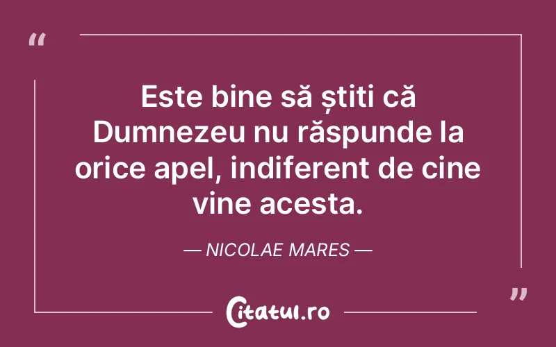 Citat Nicolae Mares - citate crestine