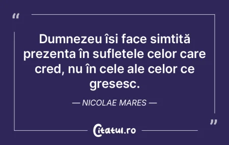 Dumnezeu își face simțită prezența ... Dumnezeu își face simțită prezența ...