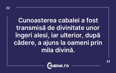 Cunoașterea cabalei a fost transmisă d... Cunoașterea cabalei a fost transmisă d...