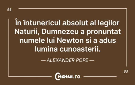 În întunericul absolut al legilor Natu... În întunericul absolut al legilor Natu...