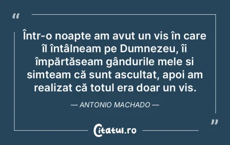 ÃŽntr-o noapte am avut un vis în care Ã... ÃŽntr-o noapte am avut un vis în care Ã...
