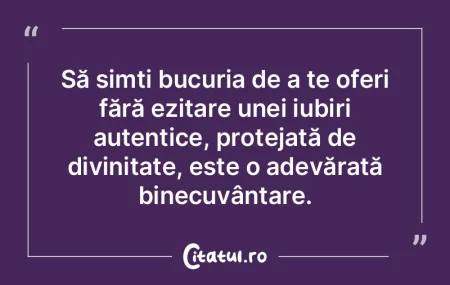 Să simți bucuria de a te oferi fără ... Să simți bucuria de a te oferi fără ...