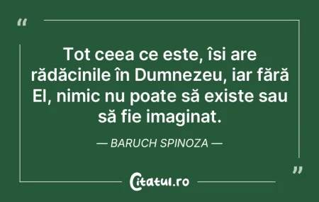 Tot ceea ce este, își are rădăcinile...