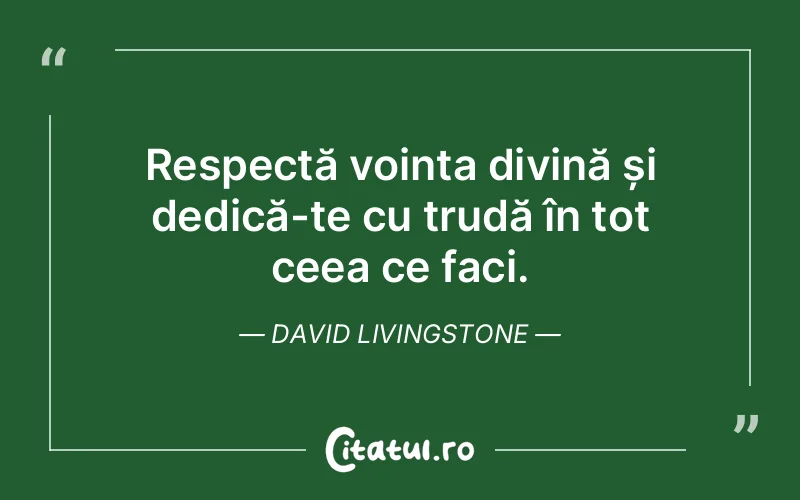 Citat David Livingstone - citate crestine
