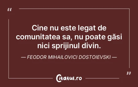Cine nu este legat de comunitatea sa, nu... Cine nu este legat de comunitatea sa, nu...