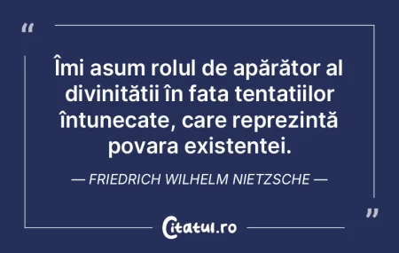 Îmi asum rolul de apărător al divinit... Îmi asum rolul de apărător al divinit...