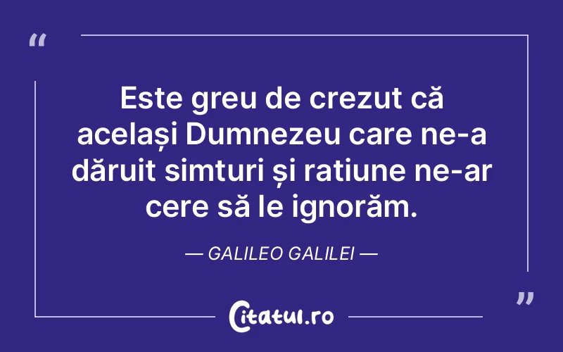 Citat Galileo Galilei - citate crestine
