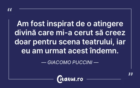Am fost inspirat de o atingere divină c... Am fost inspirat de o atingere divină c...