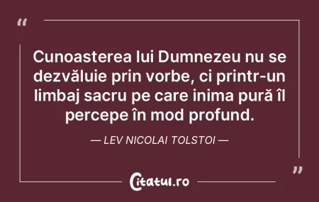 Cunoașterea lui Dumnezeu nu se dezvălu... Cunoașterea lui Dumnezeu nu se dezvălu...