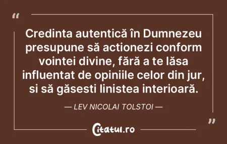Credința autentică în Dumnezeu presup... Credința autentică în Dumnezeu presup...