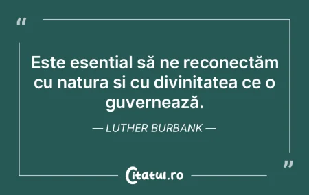 Este esențial să ne reconectăm cu nat... Este esențial să ne reconectăm cu nat...