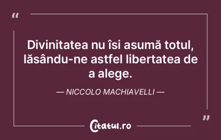 Divinitatea nu își asumă totul, lăsÃ... Divinitatea nu își asumă totul, lăsÃ...