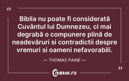 Biblia nu poate fi considerată Cuvântu... Biblia nu poate fi considerată Cuvântu...