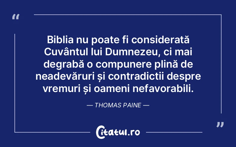 Citat Thomas Paine - citate crestine