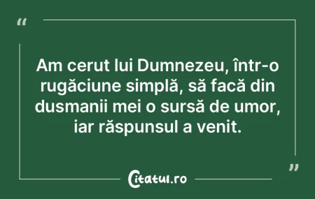 Am cerut lui Dumnezeu, într-o rugăciun... Am cerut lui Dumnezeu, într-o rugăciun...