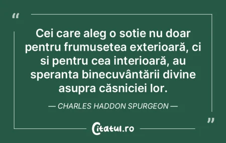 Cei care aleg o soție nu doar pentru fr... Cei care aleg o soție nu doar pentru fr...