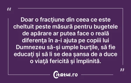 Doar o fracţiune din ceea ce este chelt...