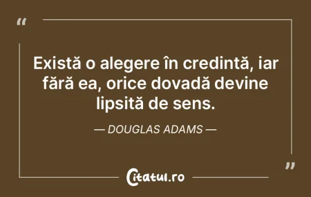 Există o alegere în credință, iar fÄ... Există o alegere în credință, iar fÄ...