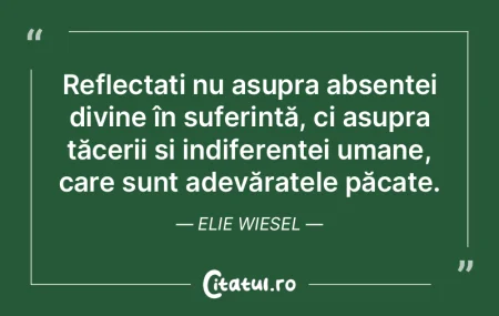 ReflectaÈ›i nu asupra absenÈ›ei divine Ã... ReflectaÈ›i nu asupra absenÈ›ei divine Ã...