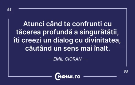 Atunci când te confrunți cu tăcerea p... Atunci când te confrunți cu tăcerea p...