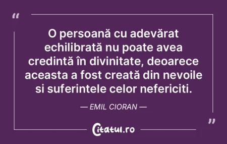O persoană cu adevărat echilibrată nu... O persoană cu adevărat echilibrată nu...