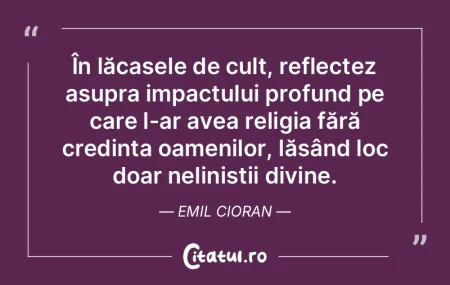 În lăcașele de cult, reflectez asupra... În lăcașele de cult, reflectez asupra...