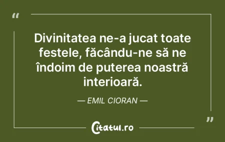 Divinitatea ne-a jucat toate festele, fÄ... Divinitatea ne-a jucat toate festele, fÄ...