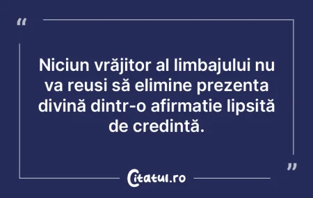 Niciun vrăjitor al limbajului nu va reu...