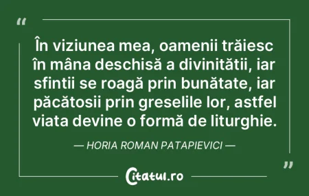 În viziunea mea, oamenii trăiesc în m... În viziunea mea, oamenii trăiesc în m...