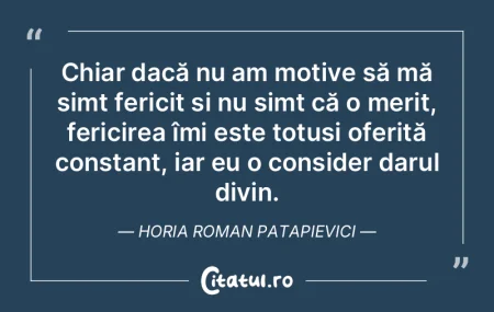 Chiar dacă nu am motive să mă simt fe... Chiar dacă nu am motive să mă simt fe...