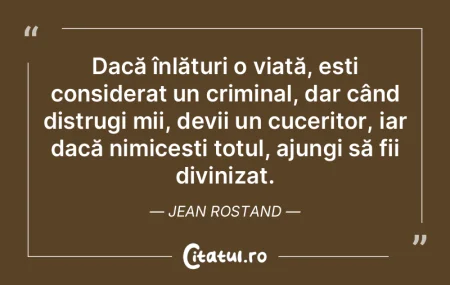Dacă înlături o viață, ești consid... Dacă înlături o viață, ești consid...