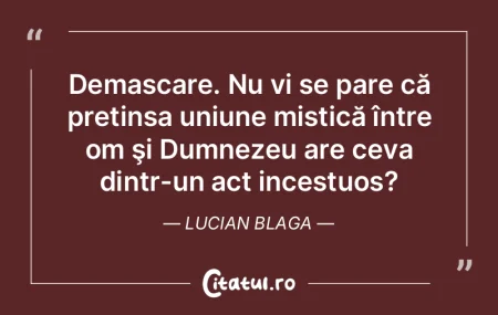 Demascare. Nu vi se pare că pretinsa un... Demascare. Nu vi se pare că pretinsa un...