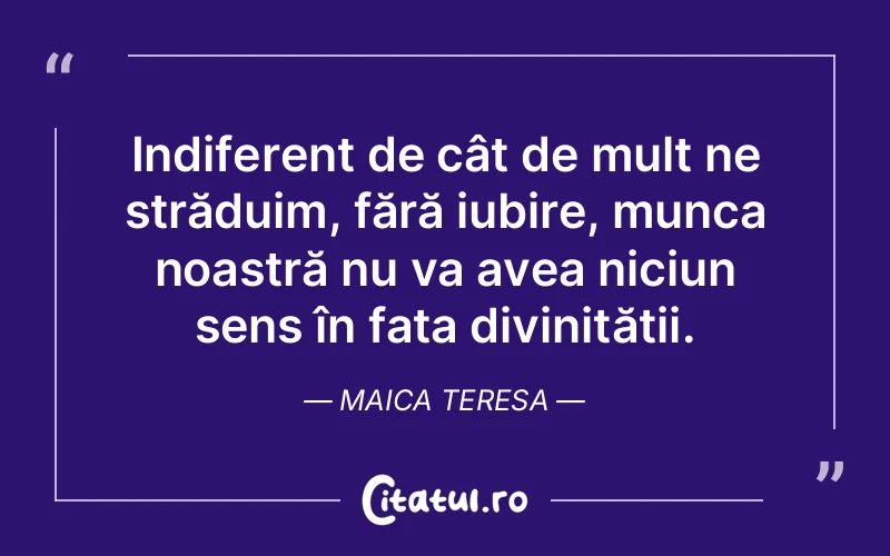 Citat Maica Teresa - citate crestine