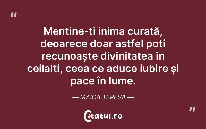 Citat Maica Teresa - citate crestine