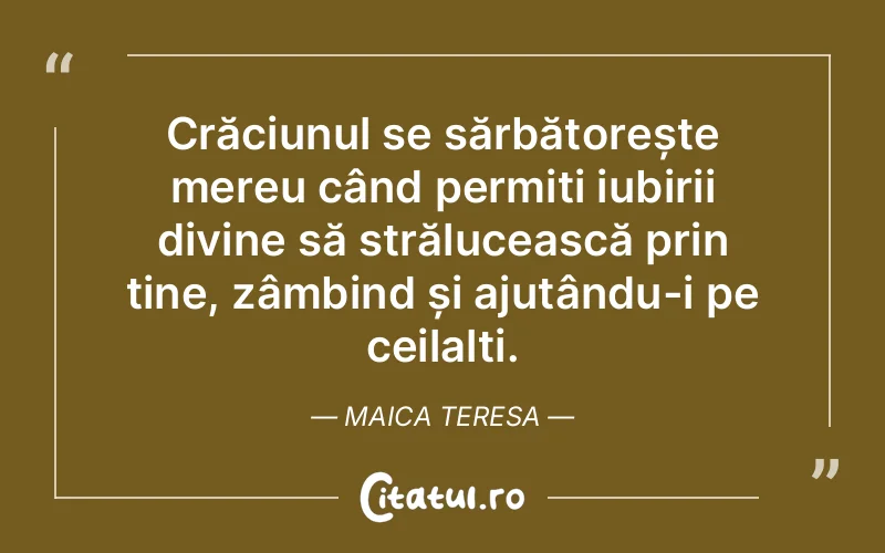 Citat Maica Teresa - citate crestine