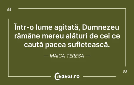 Într-o lume agitată, Dumnezeu rămâne... Într-o lume agitată, Dumnezeu rămâne...