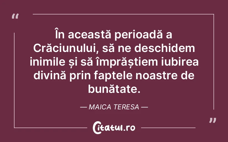 Citat Maica Teresa - citate crestine