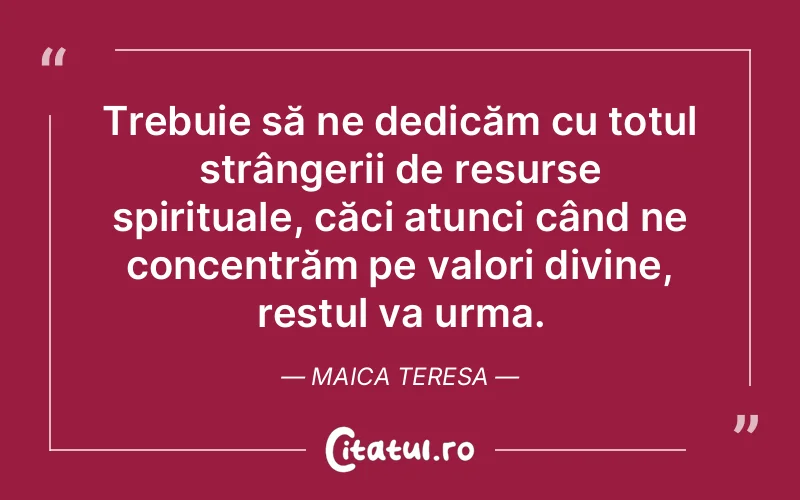 Citat Maica Teresa - citate crestine