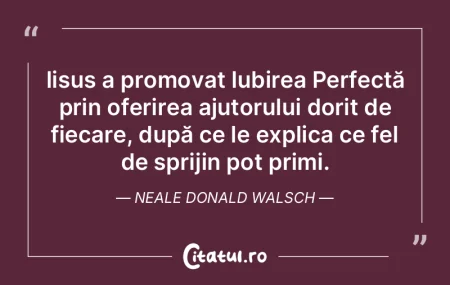 Iisus a promovat Iubirea Perfectă prin ... Iisus a promovat Iubirea Perfectă prin ...