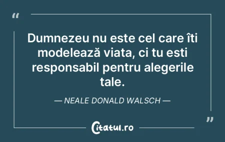 Dumnezeu nu este cel care îți modeleaz... Dumnezeu nu este cel care îți modeleaz...