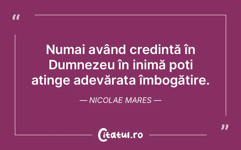 Citat Nicolae Mares - citate crestine