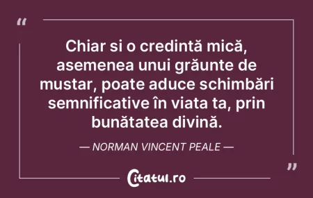 Chiar și o credință mică, asemenea u... Chiar și o credință mică, asemenea u...