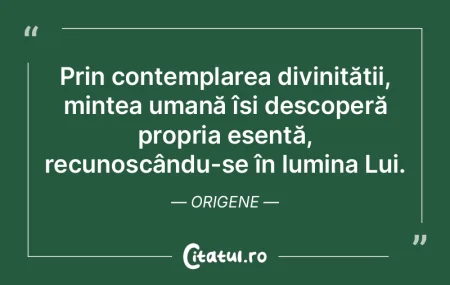 Prin contemplarea divinității, mintea ... Prin contemplarea divinității, mintea ...