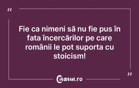 Fie ca nimeni să nu fie pus în faÈ›a Ã... Fie ca nimeni să nu fie pus în faÈ›a Ã...